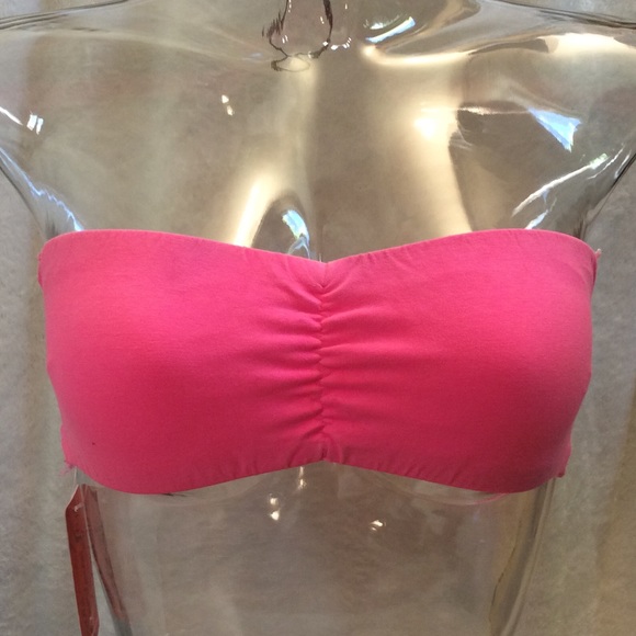FREE W/BUNDLE/ 2 for $10/ 4 for $18 Stretch lace bandeau bralette NEON PINK - Picture 2 of 5